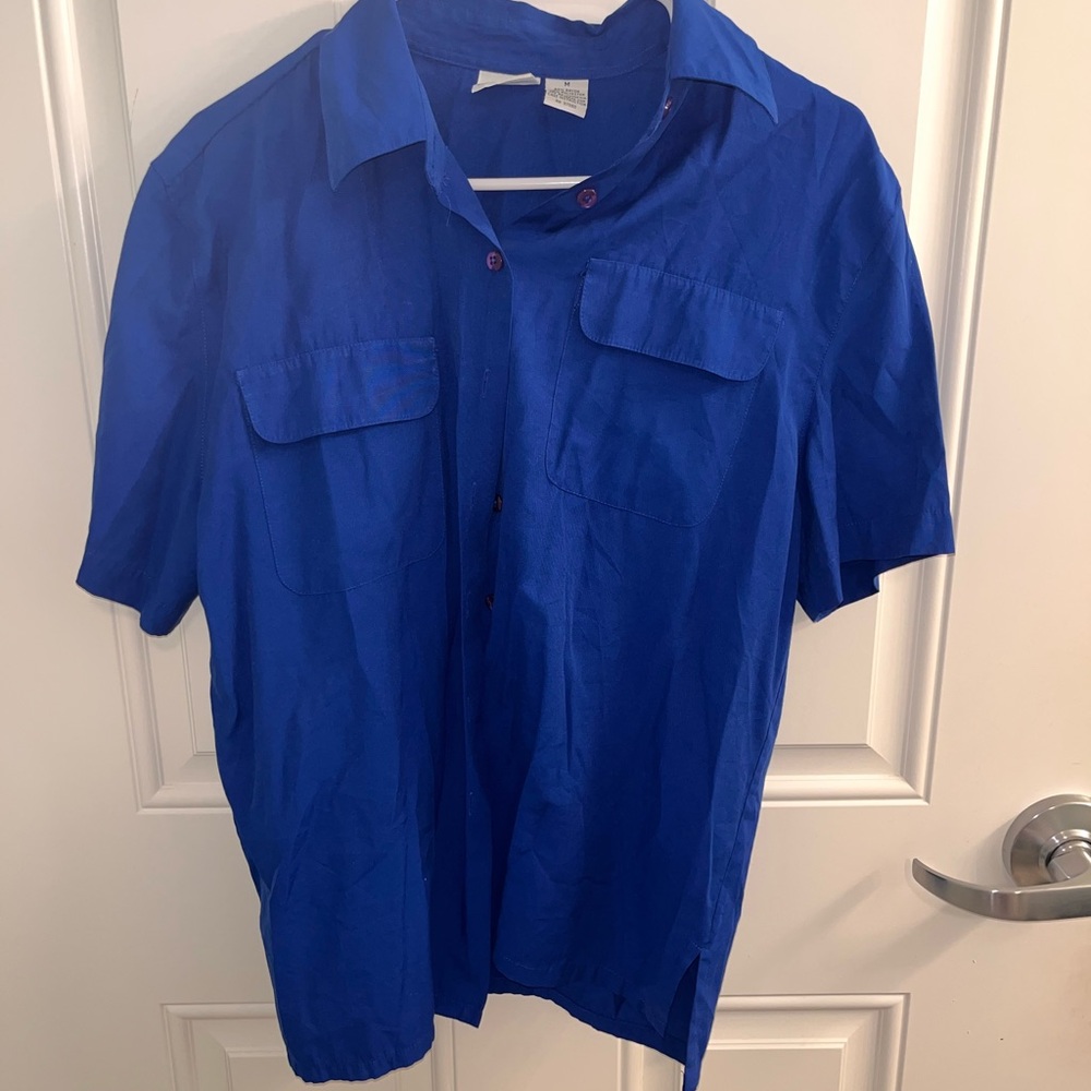 Men's Blue Short Sleeve Shirt